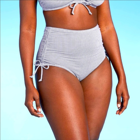 Kona Sol Other - Kona Sol gingham side cinch high waist bottom